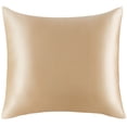 thumbnail image 1 of Mellanni Gold Silk Throw Pillow Cover in Gift Box, Mulberry Silk, 18x18, 1 Count, 1 of 7