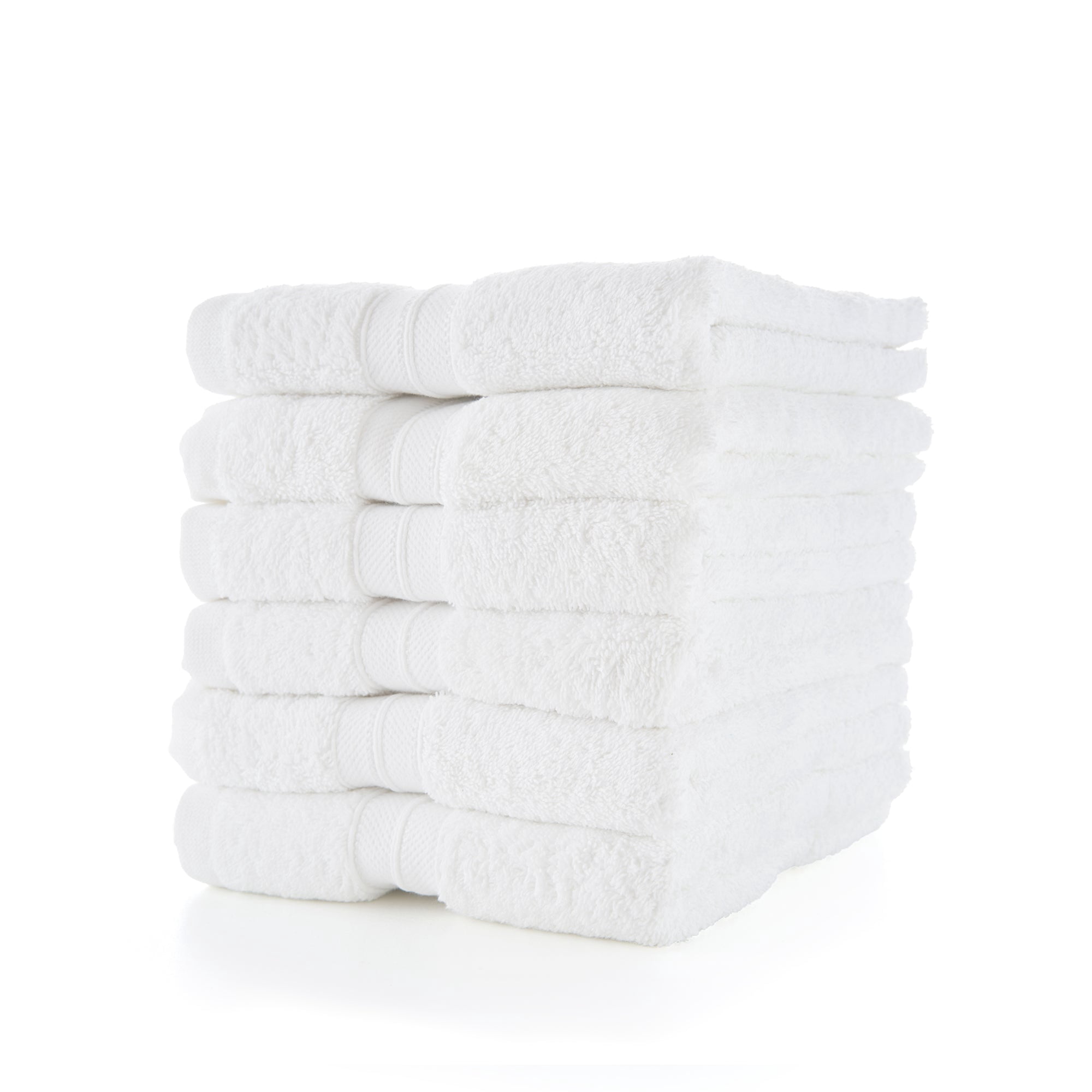 Mellanni Hand Towels 100% Cotton 16"x28", 6 Pack, White