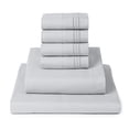 thumbnail image 1 of Mellanni Iconic 6 Piece Bed Sheet Set Brushed Microfiber, Deep Pocket, King, Light Gray, 1 of 6