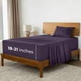 thumbnail image 1 of Mellanni Iconic Sheet Set Brushed Microfiber, Extra Deep Pocket, 3 Piece Twin, Purple, 1 of 8