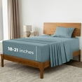 thumbnail image 1 of Mellanni Iconic Sheet Set Brushed Microfiber, Extra Deep Pocket, 3 Piece Twin, Spa Blue, 1 of 8