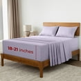 thumbnail image 1 of Mellanni Iconic Sheet Set Brushed Microfiber, Extra Deep Pocket, 4 Piece Queen, Lavender, 1 of 8