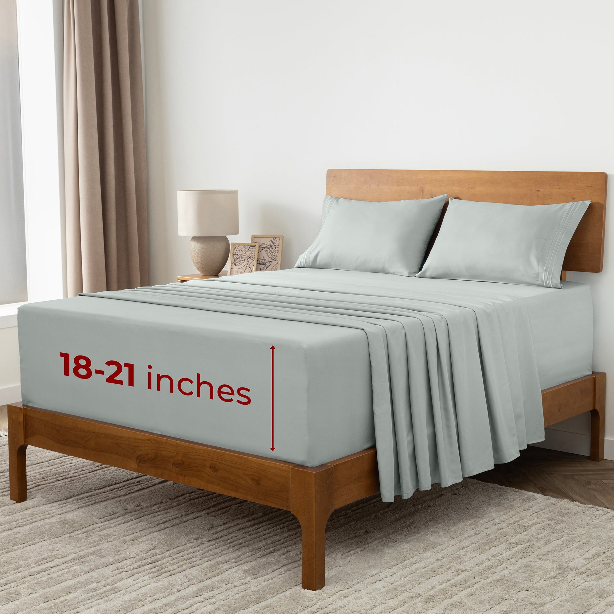 Spa Mint Queen Deep Pocket Microfiber Sheet Set