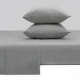 thumbnail image 1 of Mellanni Jersey Sheet Set 4 Piece 100% Cotton Deep Pocket Bed Sheets and Pillowcases, Full, Light Gray Heather, 1 of 9