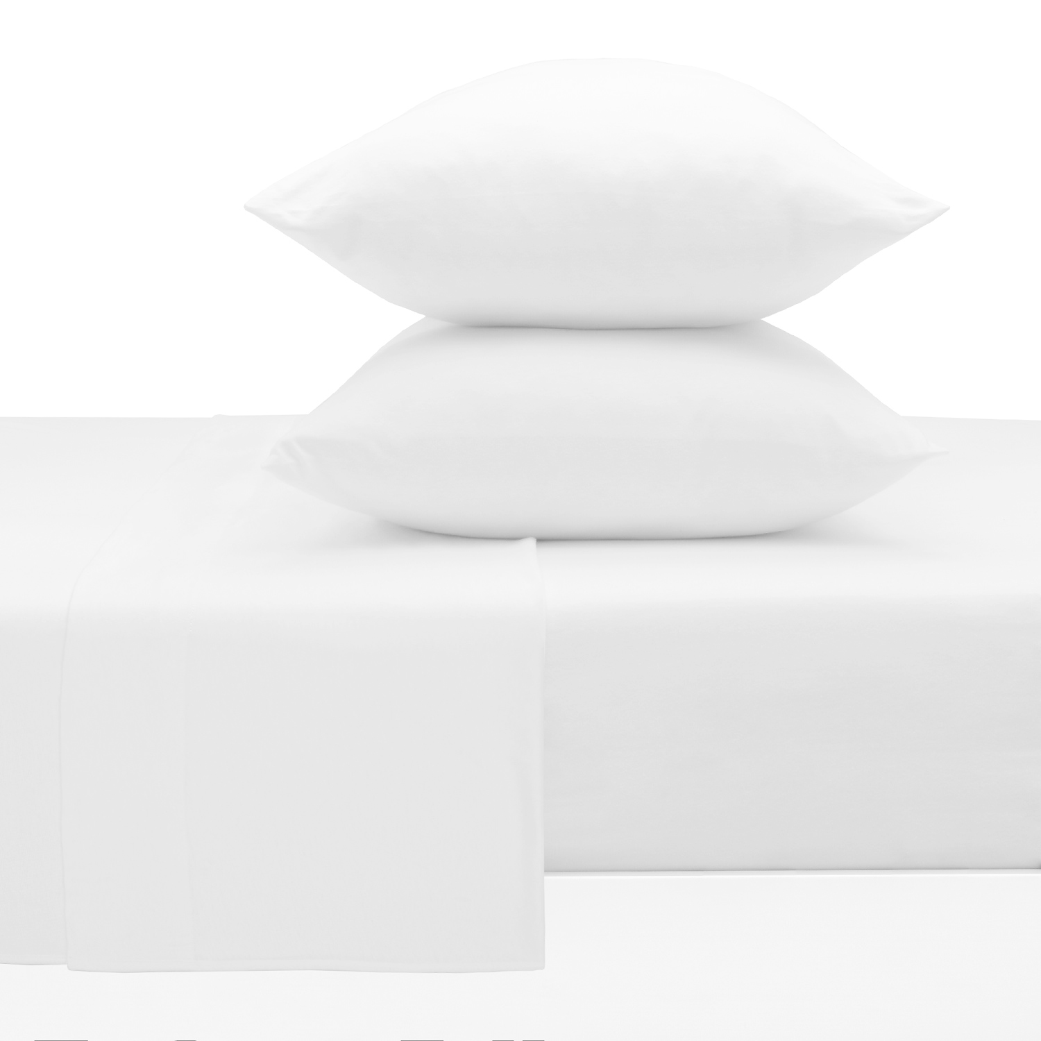 Mellanni Jersey Sheet Set 4 Piece 100% Cotton Deep Pocket Bed Sheets and Pillowcases, Queen, White - image 1 of 9