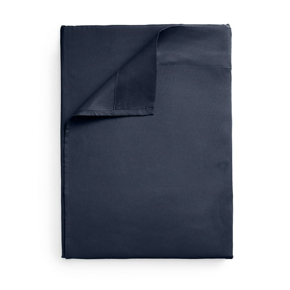 Mellanni King Flat Sheet Only, Hotel Luxury Soft Microfiber Top Sheet, 1 Piece, Navy Blue