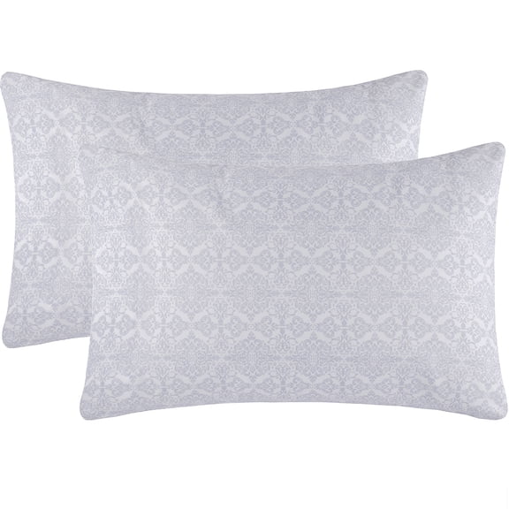 Mellanni Luxury Brushed Microfiber Pillowcases, Standard / Queen, Laced Sky Blue, 2 Count