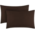 thumbnail image 1 of Mellanni Luxury Microfiber Pillowcases with Envelope Closure, King, Brown, 2 Count, 1 of 7