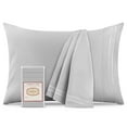 thumbnail image 1 of Mellanni Luxury Microfiber Pillowcases with Envelope Closure, King, Light Gray, 2 Count, 1 of 7