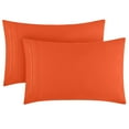 thumbnail image 1 of Mellanni Luxury Microfiber Pillowcases with Envelope Closure, King, Poppy Orange, 2 Count, 1 of 7