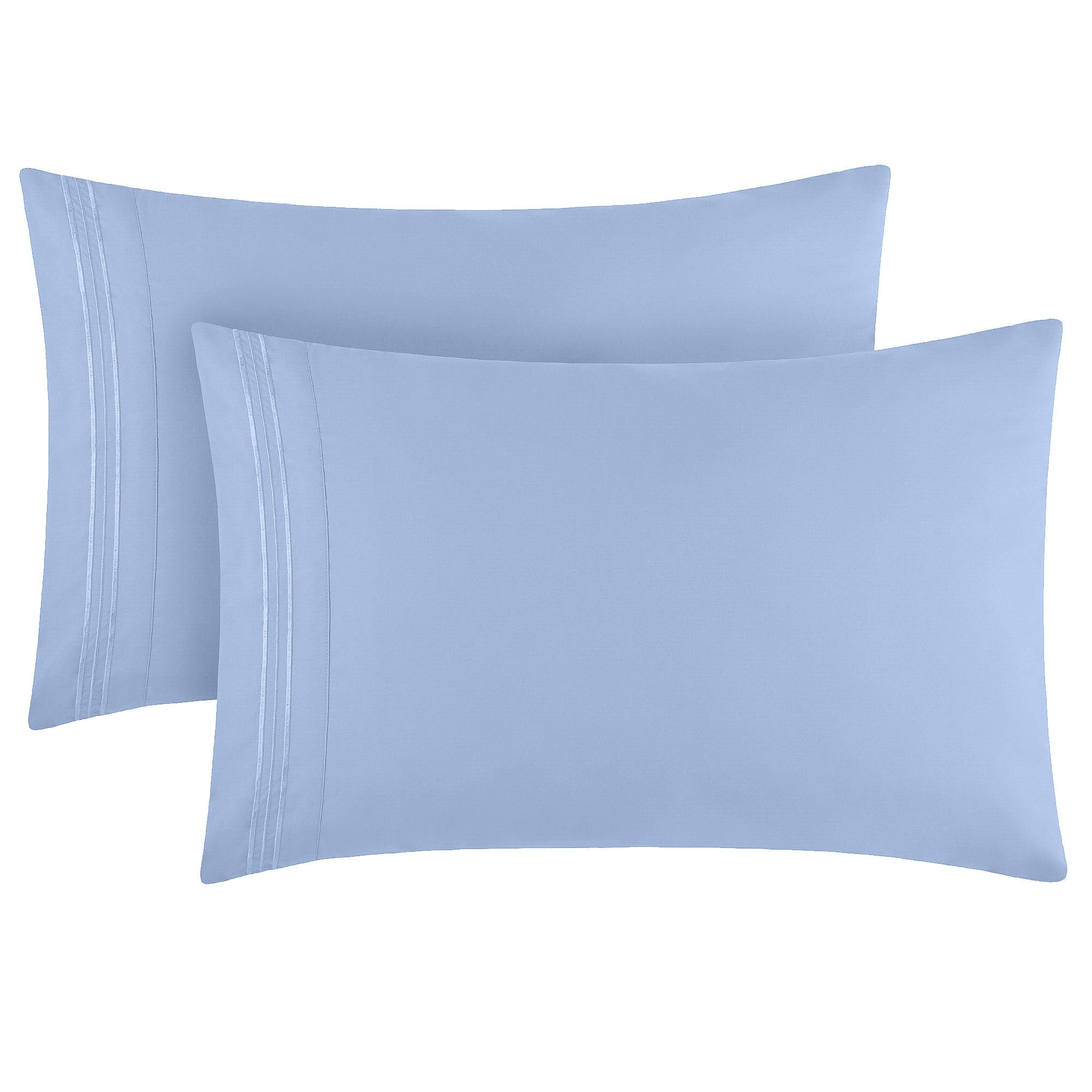 Mellanni Mellanni Luxury Microfiber Pillowcases with Envelope Closure, King, Sky Blue, 2 Count