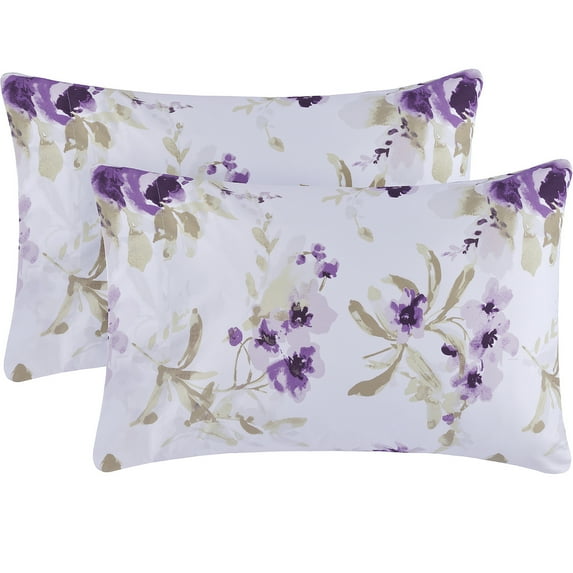 Mellanni Microfiber Pillowcases with Envelope Closure, King, Madison Purple, 2 Count