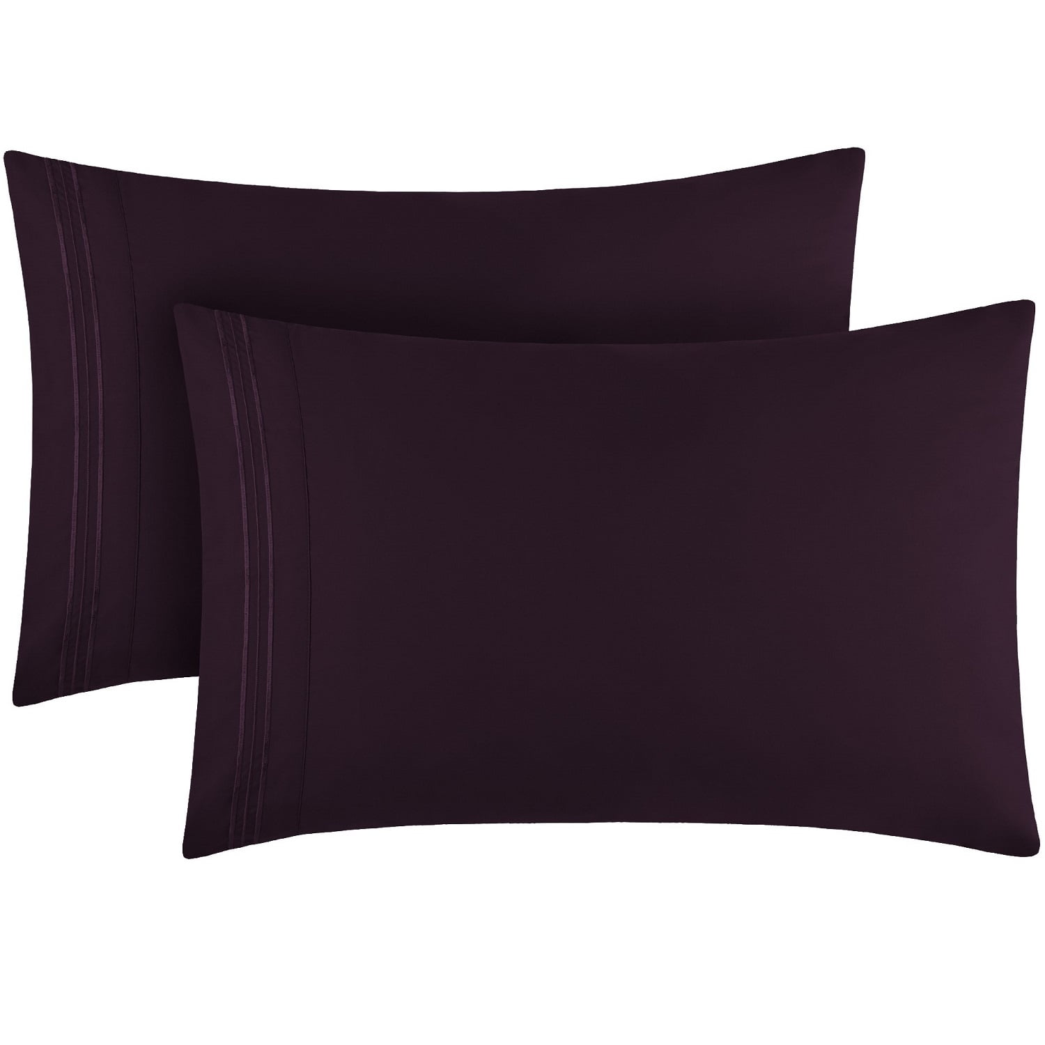 Mellanni Microfiber Pillowcases with Envelope Closure, Standard / Queen