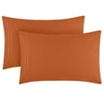 thumbnail image 1 of Mellanni Microfiber Pillowcases with Envelope Closure, Standard / Queen, Terracotta, 2 Count, 1 of 7