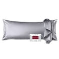 thumbnail image 1 of Mellanni Mulberry Silk Collection 19 Momme Light Gray Silk Pillowcase, Body 20"x54", 1 of 7