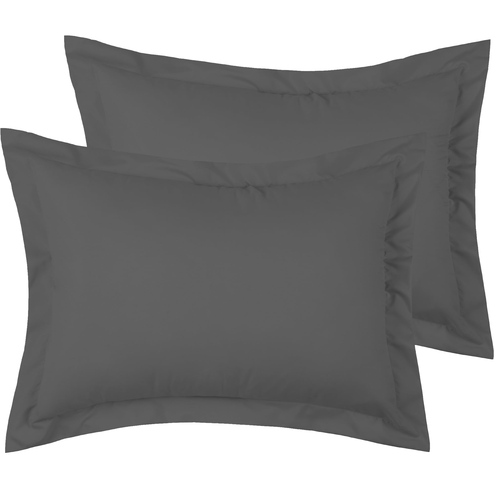 Gray Standard Hypoallergenic Cotton Pillow Shams Set