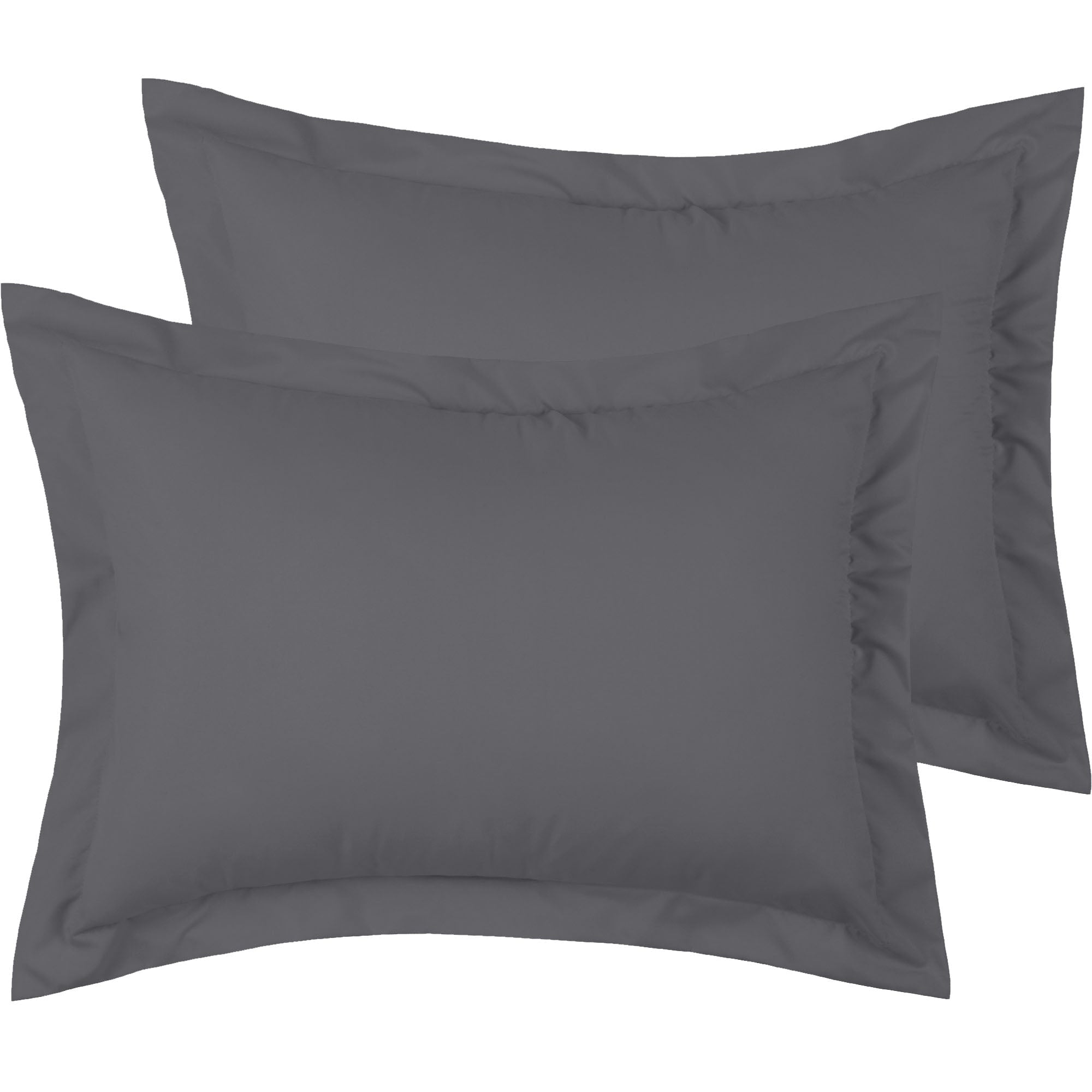 Gray King Size Organic Cotton Hypoallergenic Pillow Shams
