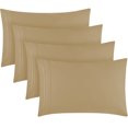 thumbnail image 1 of Mellanni Pillowcases 4 Pack, Envelope Closure Soft Microfiber, Standard / Queen 20"x30", Beige, 1 of 8