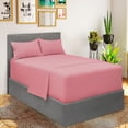 thumbnail image 1 of Mellanni Sheet Set Brushed Microfiber, Extra Deep Pocket, 4 Piece California King, Pink, 1 of 7
