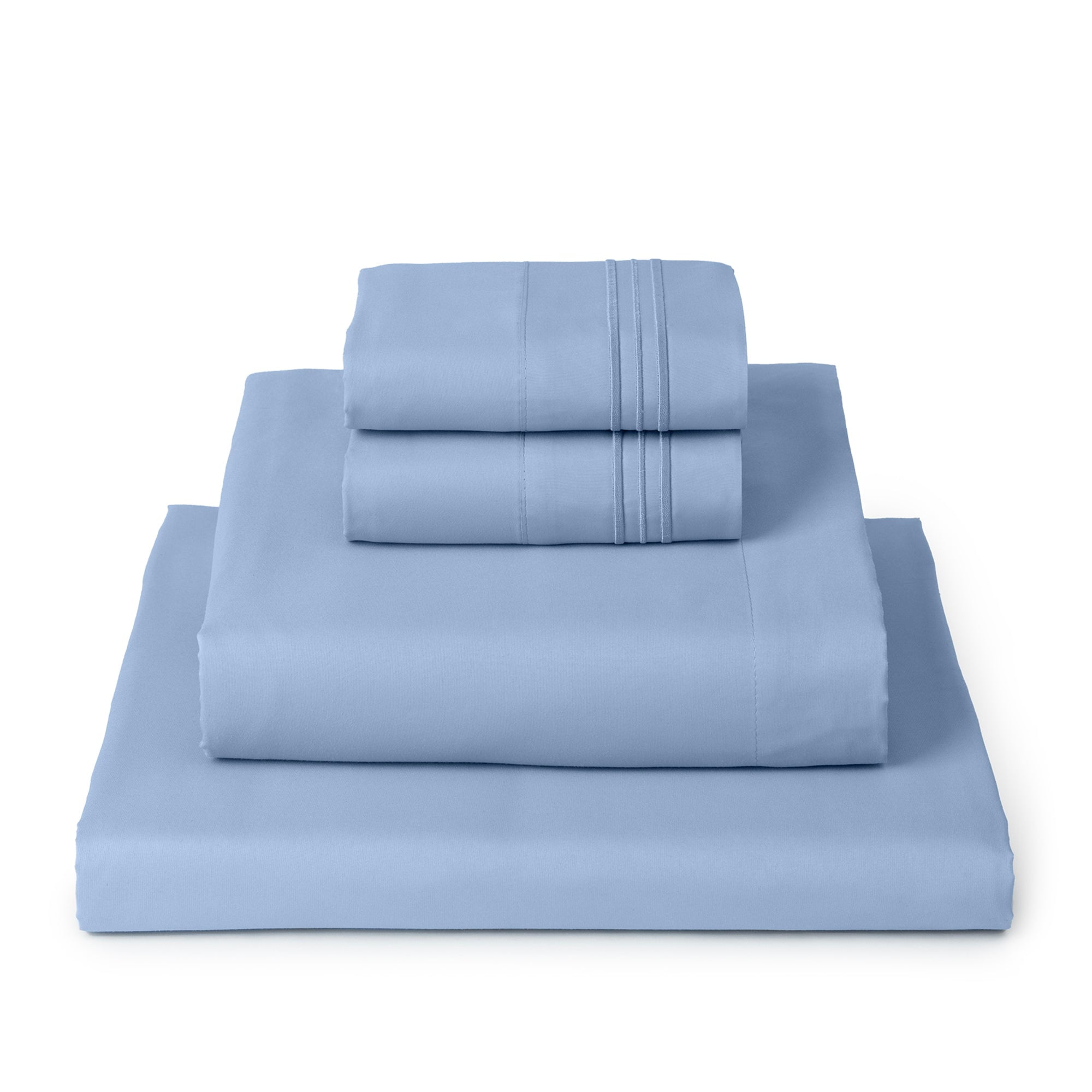 Sky Blue King Cotton Microfiber Deep Pocket Sheet Set
