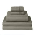 thumbnail image 1 of Mellanni 5-Piece Iconic Split King Bedsheet Set - Microfiber, 16" Deep Pocket, Cooling, Wrinkle, Fade, Stain Resistant, Dark Taupe, 1 of 6