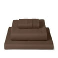 thumbnail image 1 of Mellanni 3-Piece Iconic Twin Bedsheet Set - Microfiber, 16" Deep Pocket, Cooling, Wrinkle, Fade, Stain Resistant, Brown, 1 of 6