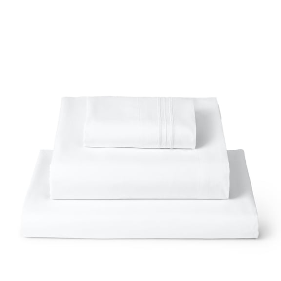 Mellanni 3-Piece Iconic Twin Bedsheet Set - Microfiber, 16" Deep Pocket, Cooling, Wrinkle, Fade, Stain Resistant, White