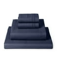 thumbnail image 1 of Mellanni 4-Piece Iconic Full Bedsheet Set - Microfiber, 16" Deep Pocket, Cooling, Wrinkle, Fade, Stain Resistant, Navy Blue, 1 of 7