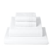 Mellanni Sheet Set Iconic Hotel Luxury Brushed Microfiber, Deep Pocket Sheet, 4 Piece Full White