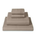 thumbnail image 1 of Mellanni 4-Piece Iconic King Bedsheet Set - Microfiber, 16" Deep Pocket, Cooling, Wrinkle, Fade, Stain Resistant, Tan, 1 of 7
