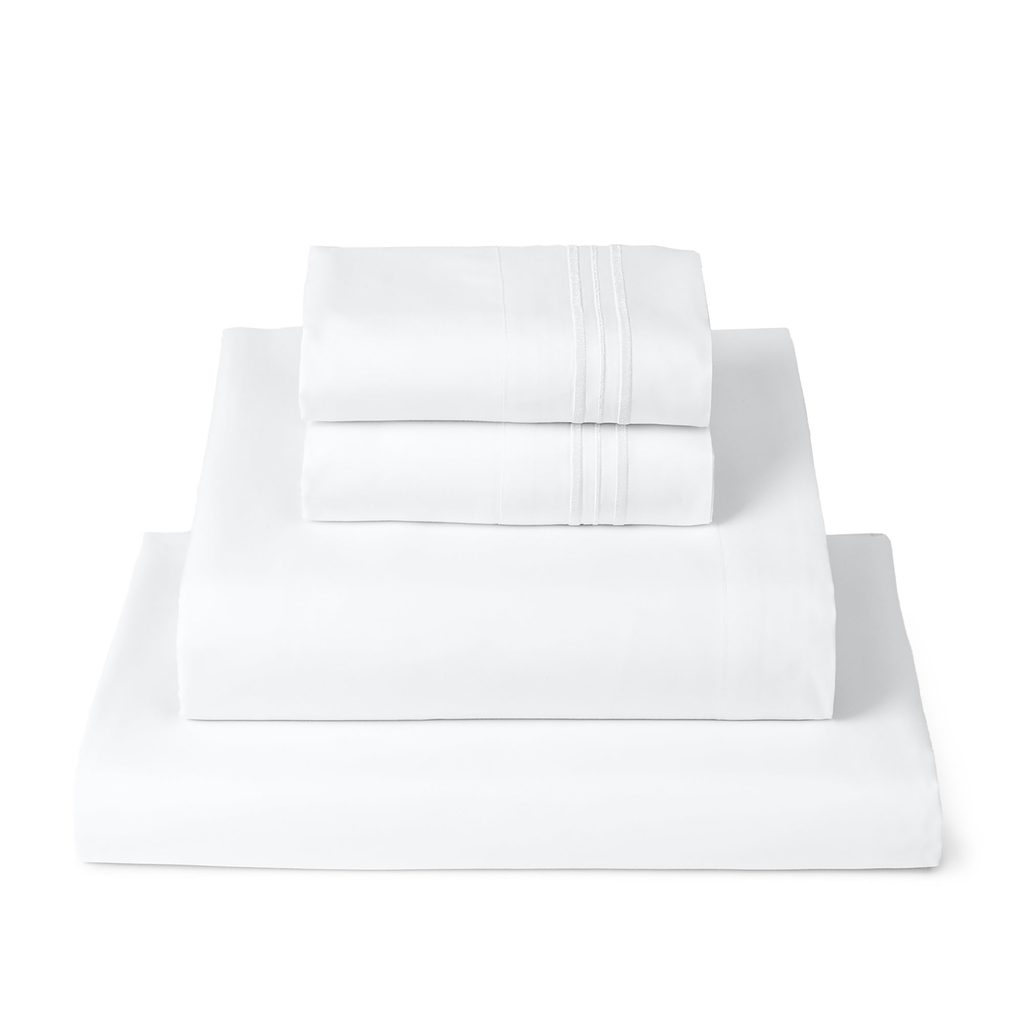 King White Microfiber 4-Piece Sheet Set