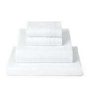 Mellanni 4-Piece Iconic Queen Bedsheet Set - Microfiber, 16 Deep Pocket, Cooling, Wrinkle, Fade, Stain Resistant, White