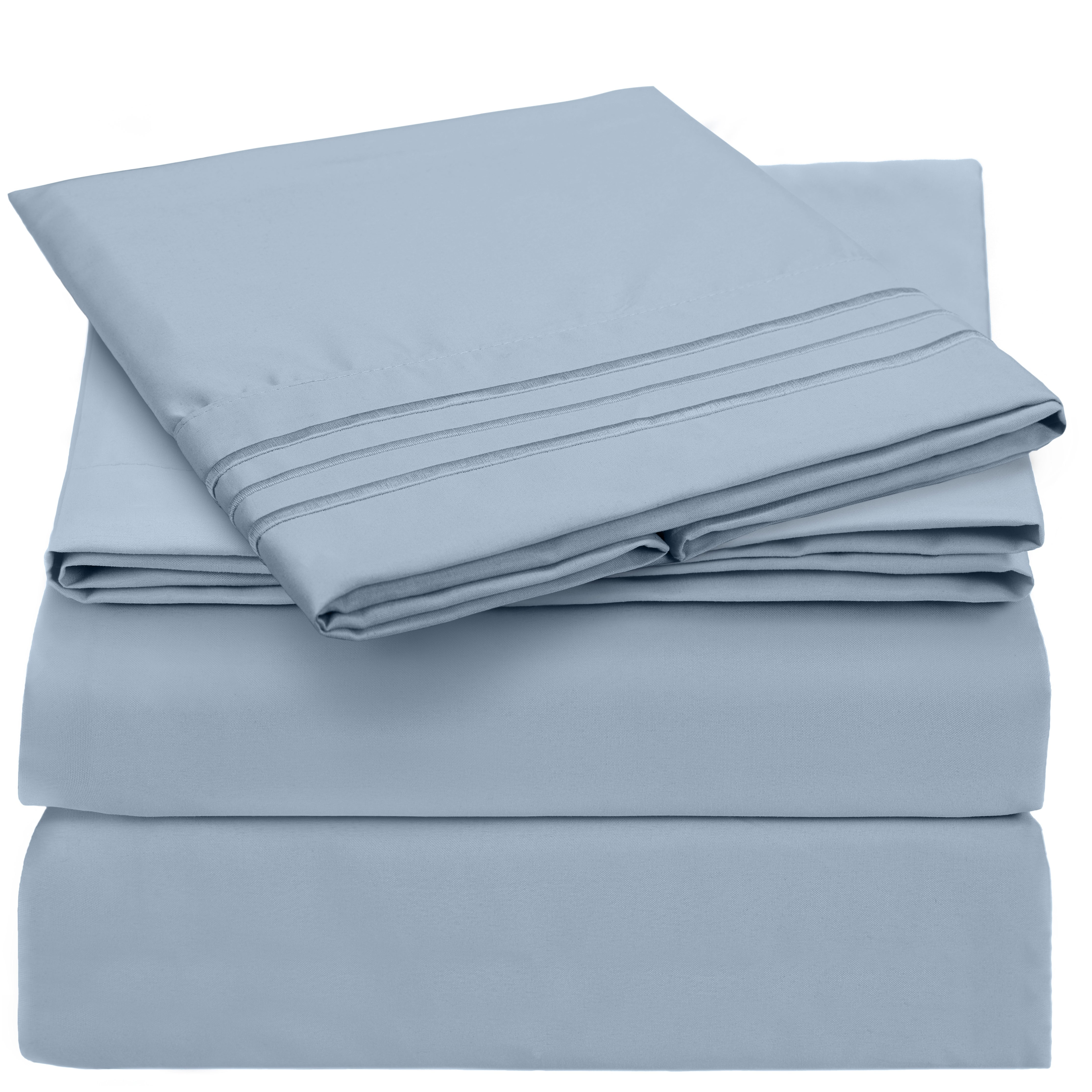 Twin Blue Hydrangea Microfiber Deep Pocket Sheet Set