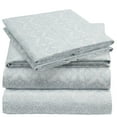 thumbnail image 1 of Mellanni 4-Piece Iconic Full Bedsheet Set - Microfiber, 16" Deep Pocket, Cooling, Wrinkle, Fade, Stain Resistant, Laced Sky Blue, 1 of 8