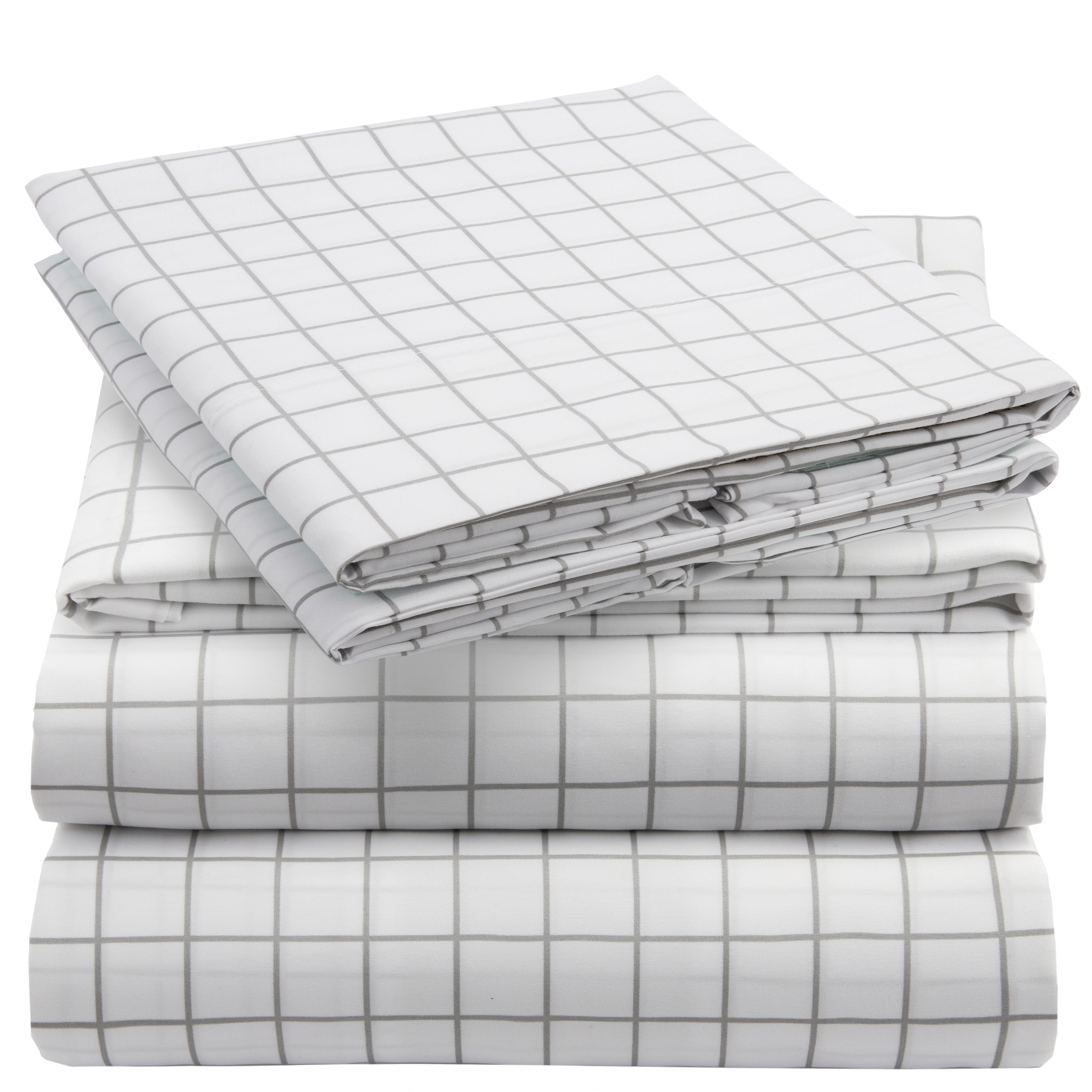 Mellanni 4-Piece Iconic Full Bedsheet Set - Microfiber, 16