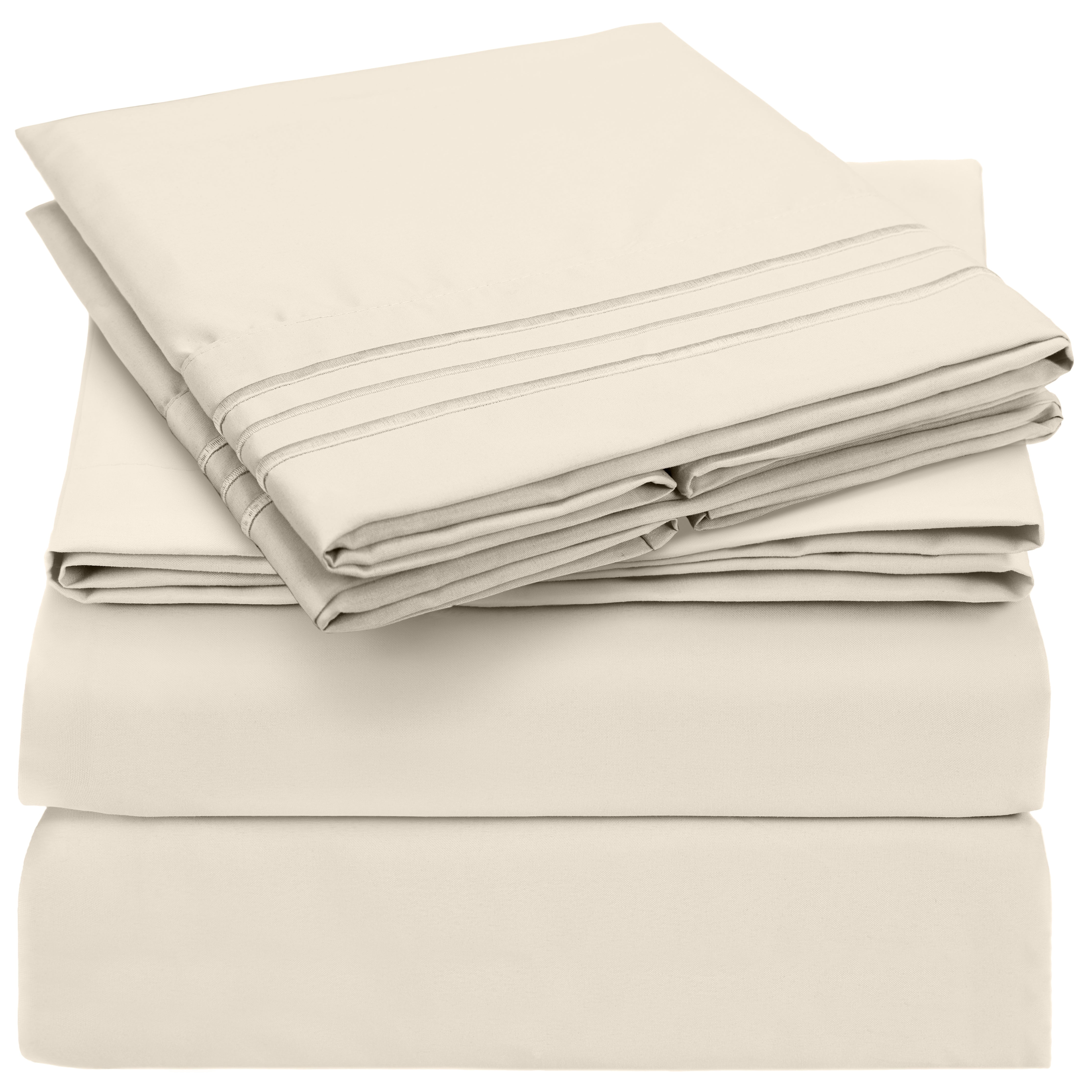 Mellanni Sheet Set Iconic Luxury Brushed Microfiber, Deep Pocket Sheet ...