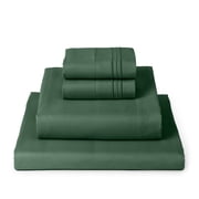Mellanni Sheet Set Iconic Luxury Brushed Microfiber, Deep Pocket Sheet, 4 Piece Queen Emerald Green
