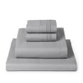 thumbnail image 1 of Mellanni 4-Piece Iconic Queen Bedsheet Set - Microfiber, 16" Deep Pocket, Cooling, Wrinkle, Fade, Stain Resistant, Light Gray, 1 of 7