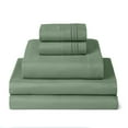 thumbnail image 1 of Mellanni 5-Piece Iconic Split King Bedsheet Set - Microfiber, 16" Deep Pocket, Cooling, Wrinkle, Fade, Stain Resistant, Sage, 1 of 6