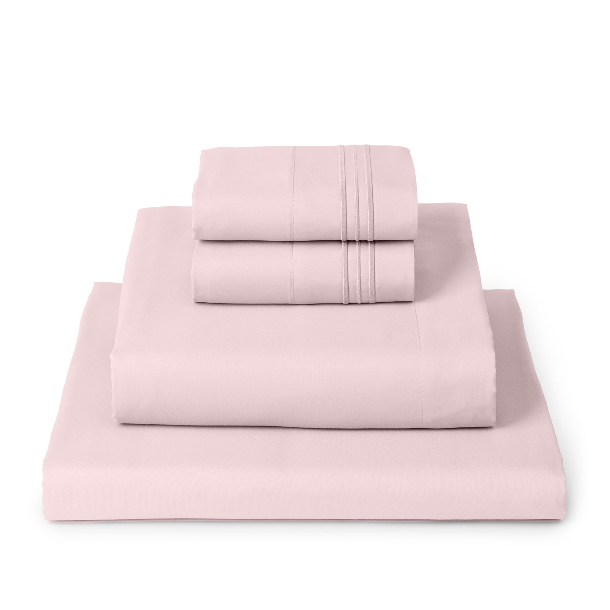 Mellanni 4-Piece Iconic California King Bedsheet Set - Microfiber, 16" Deep Pocket, Cooling, Wrinkle, Fade, Stain Resistant, Blush Pink