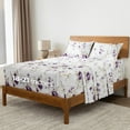 thumbnail image 1 of Mellanni Sheet Set Microfiber, Extra Deep Pocket, 4 Piece California King, Madison Purple, 1 of 9
