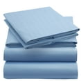 thumbnail image 1 of Mellanni 4-Piece Iconic Full Bedsheet Set - Microfiber, 16" Deep Pocket, Cooling, Wrinkle, Fade, Stain Resistant, Striped Light Blue, 1 of 7