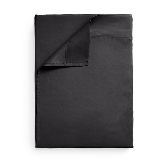 Mellanni Twin-XL Flat Sheet Only, Hotel Luxury Soft Microfiber Top Sheet, 1 Piece, Black