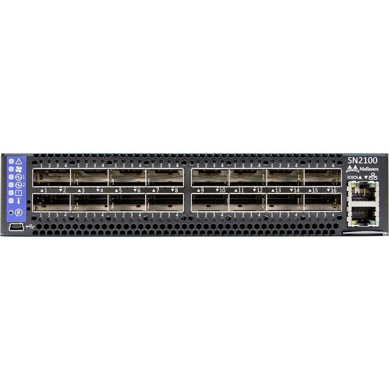 Mellanox Spectrum SN2100 Ethernet Switch - Manageable - 3 Layer Supported -  Modu
