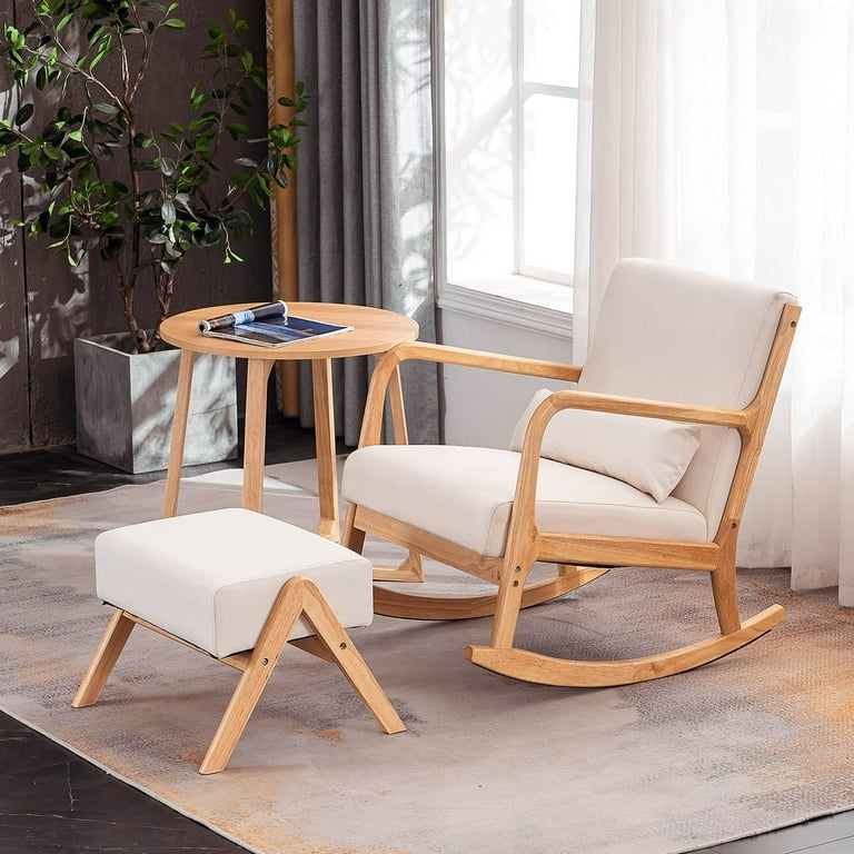 Curved wood rocking chair deals