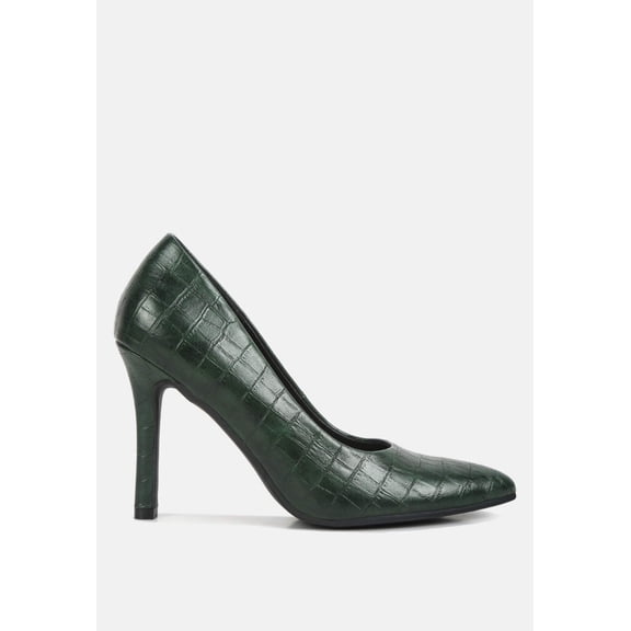 Mellen Croc Faux Leather Formal Pumps