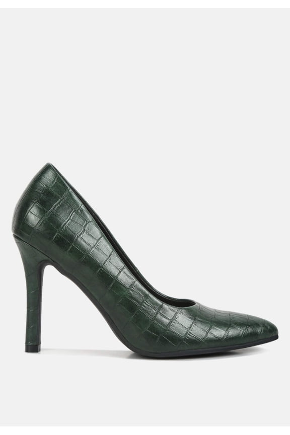 Mellen Croc Faux Leather Formal Pumps