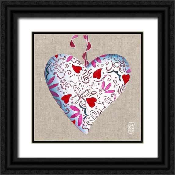Mellier, Francine 20x20 Black Ornate Wood Framed with Double Matting Museum Art Print Titled - Passion