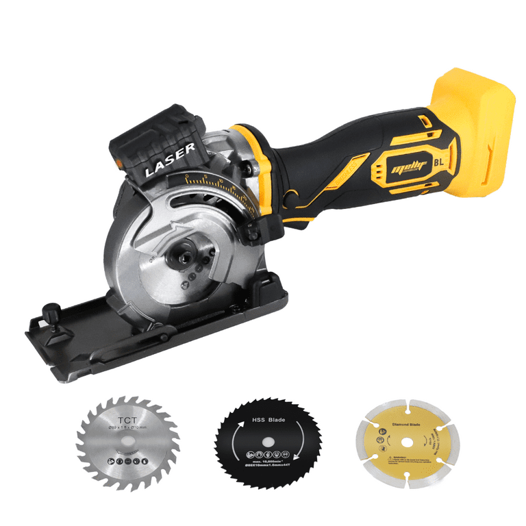 Mellif Cordless 3200RPM Tile Saw Compatible with dewalt 20V MAX Battery 3 1 2 Blades 1 2 11 Max Cut Depth For Wood Plastic Soft Metal Walmart