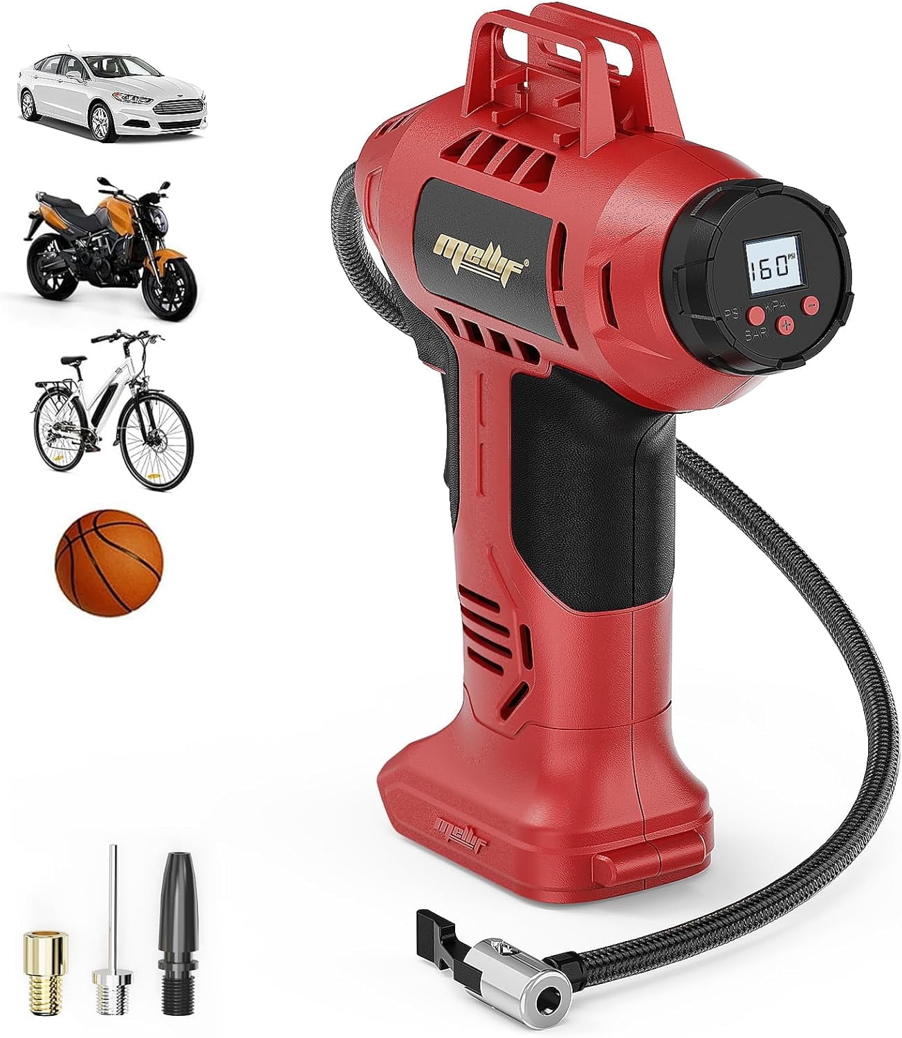 Mellif Cordless Tire Inflator Portable Air Compressor Compatible with Milwaukee 18V Battery(Tool Only)